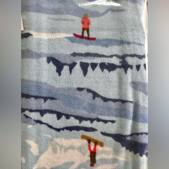 GAP Blue Ski Print Boys Pajama Set Size 8 - Picture 4 of 6